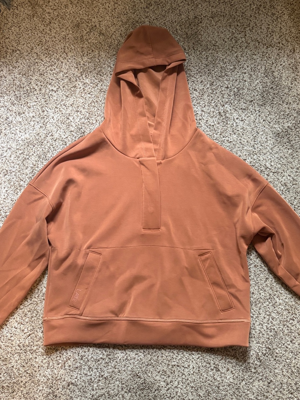 Women's Hooded Pullover Sweatshirt in Rusty Brown